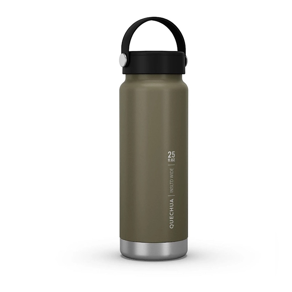 NWT Quechua MH100 25 oz Stainless steel Double Wall Insulated Green Bottle